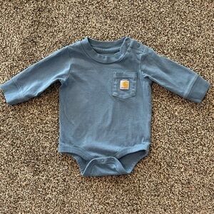 Carhartt Baby Blue Long Sleeve Onesie